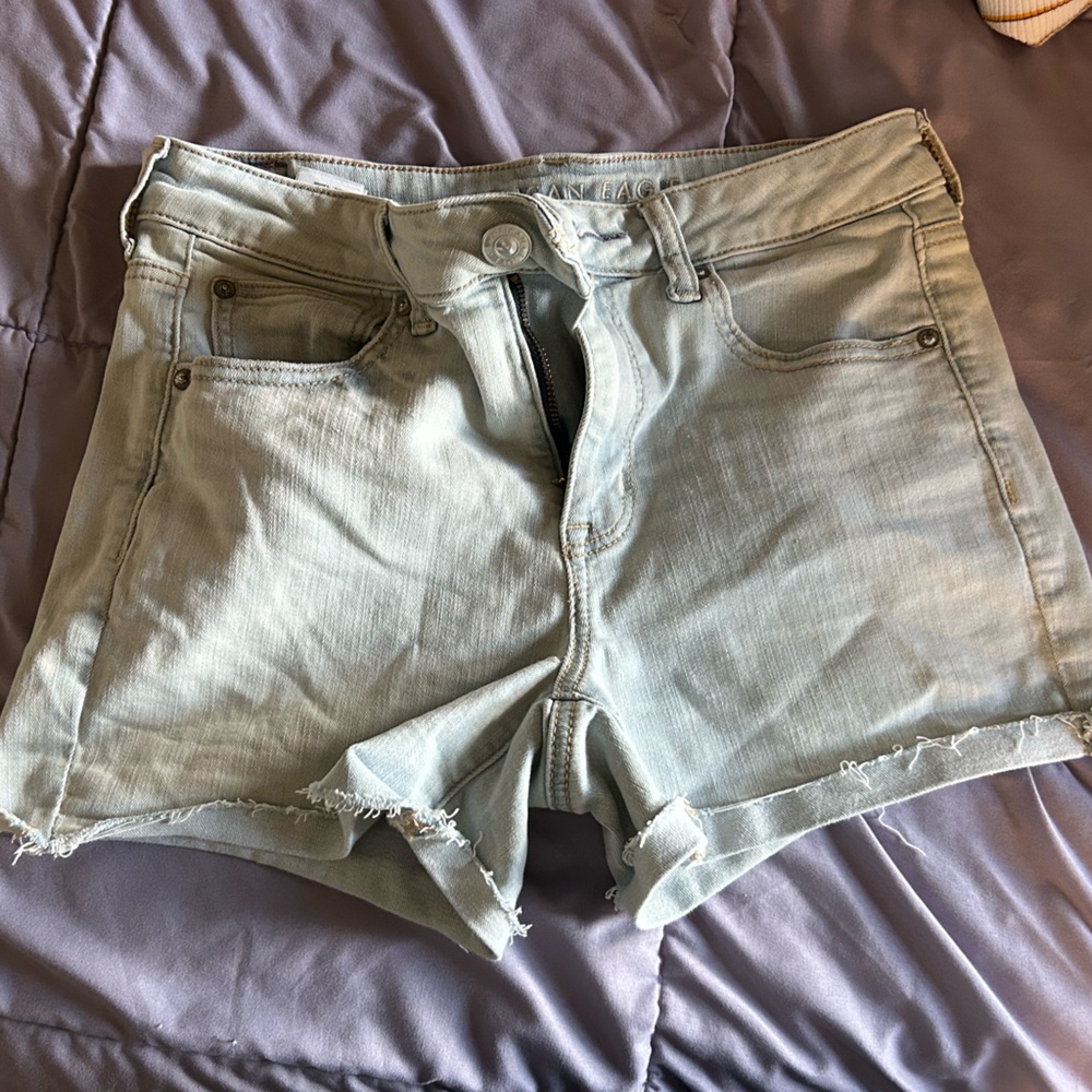 American Eagle Outfitters Light Blue Denim Top
